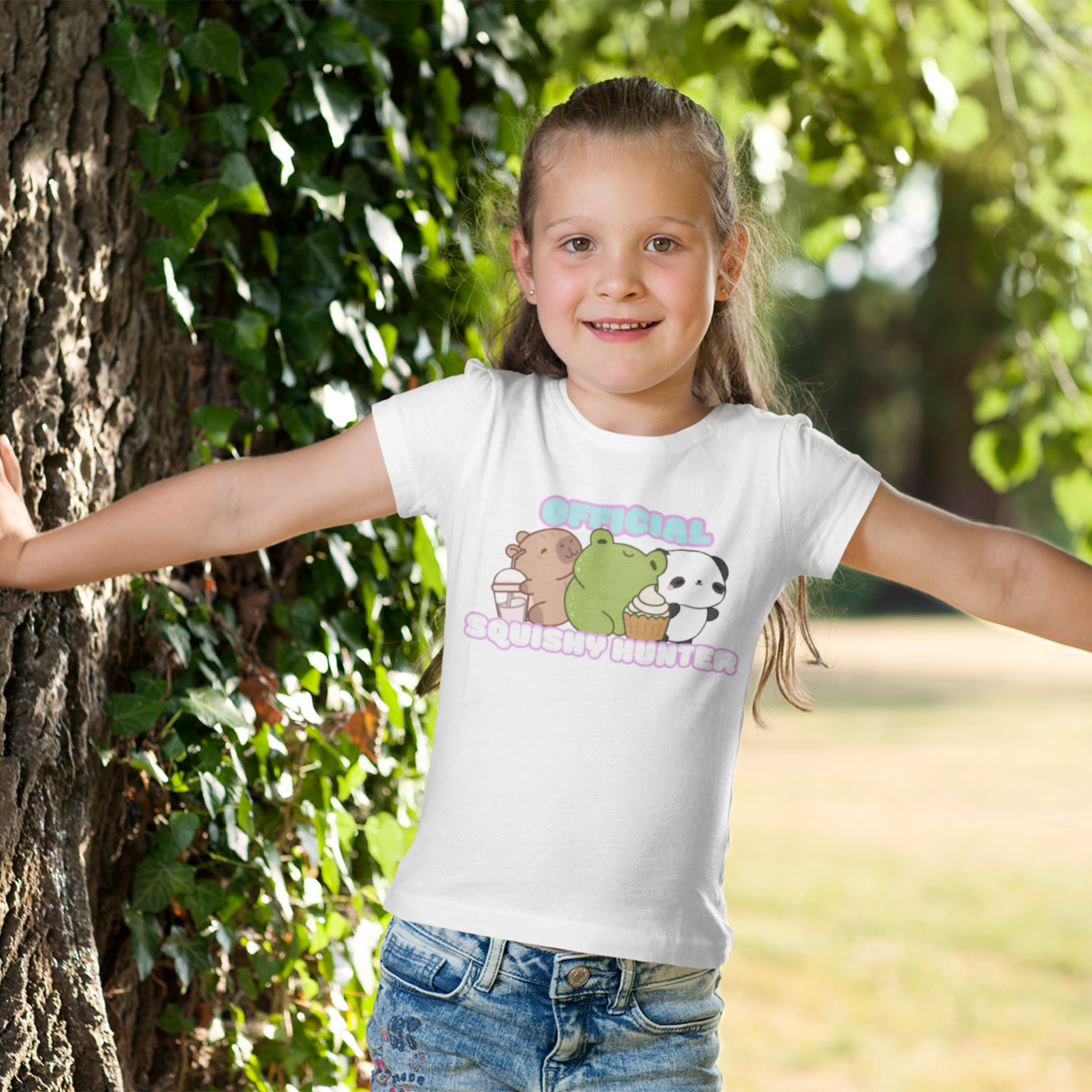 “Stay Squishy” Kids T-Shirt — Kawaii Cute Graphic Tee for Girls & Boys