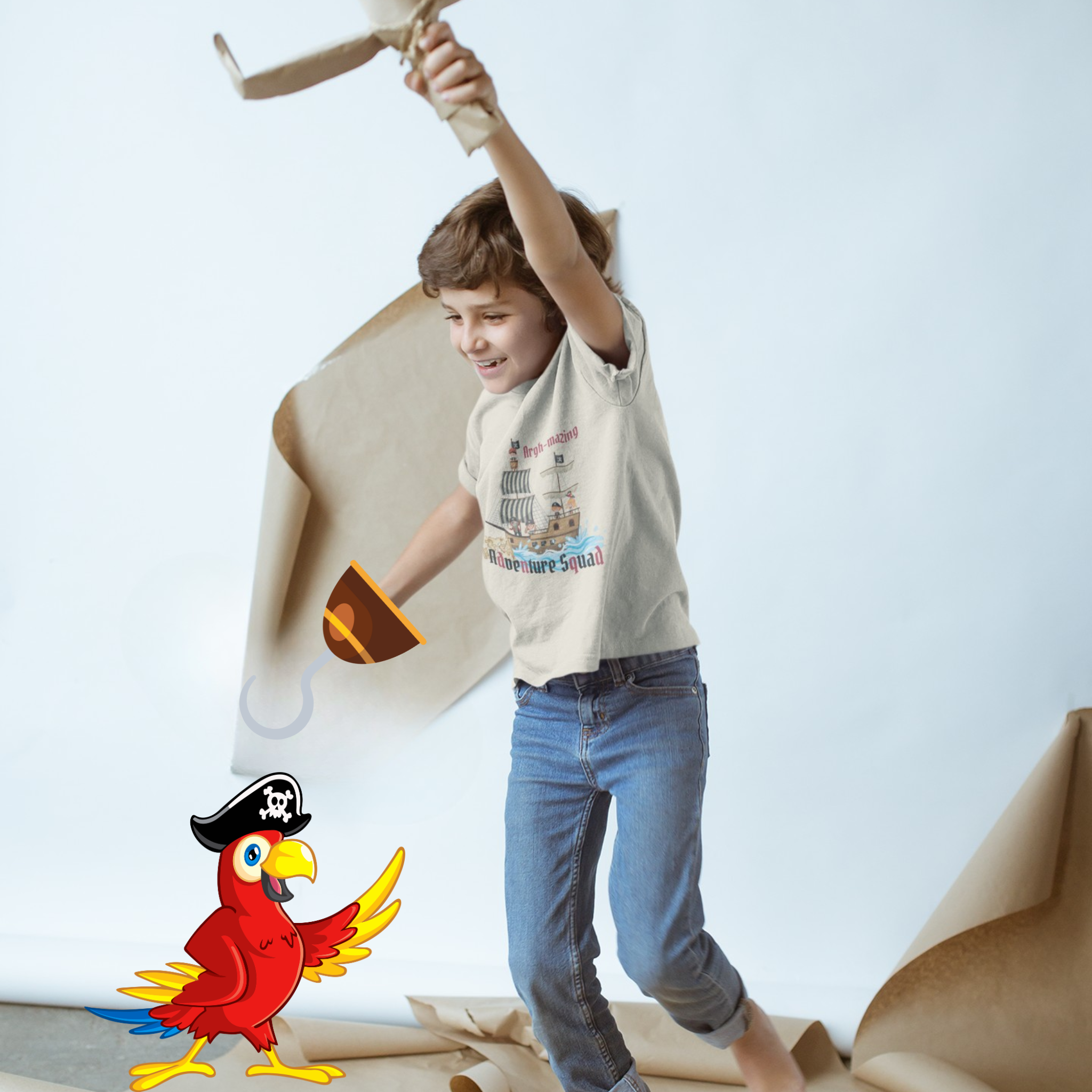 “Crew of the Lost Treasure” Kids T-Shirt — Pirate Adventure Tee for Boys & Girls