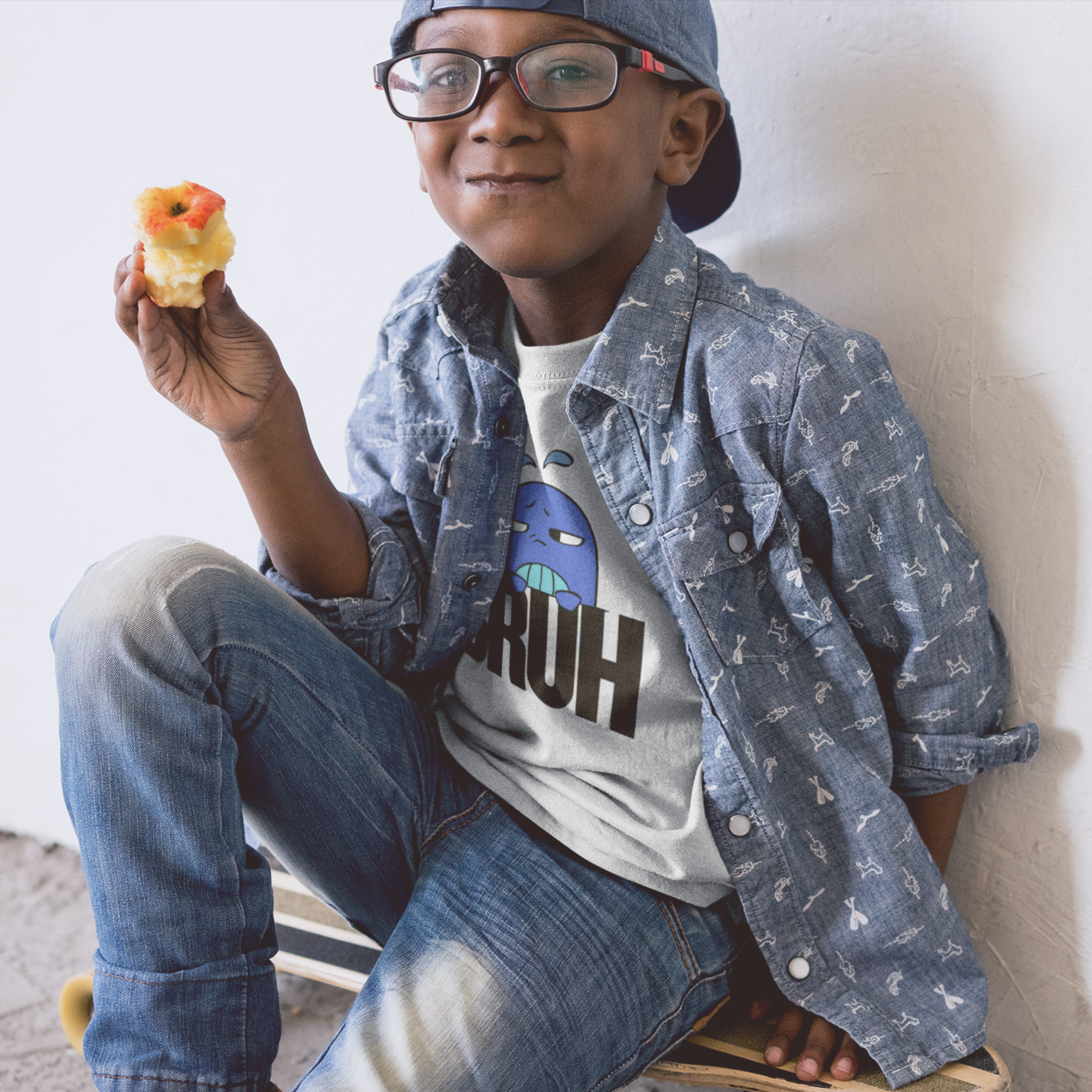 “BRUH Whale” Funny Youth Graphic Tee – Meme T-Shirt | Poploom & Co