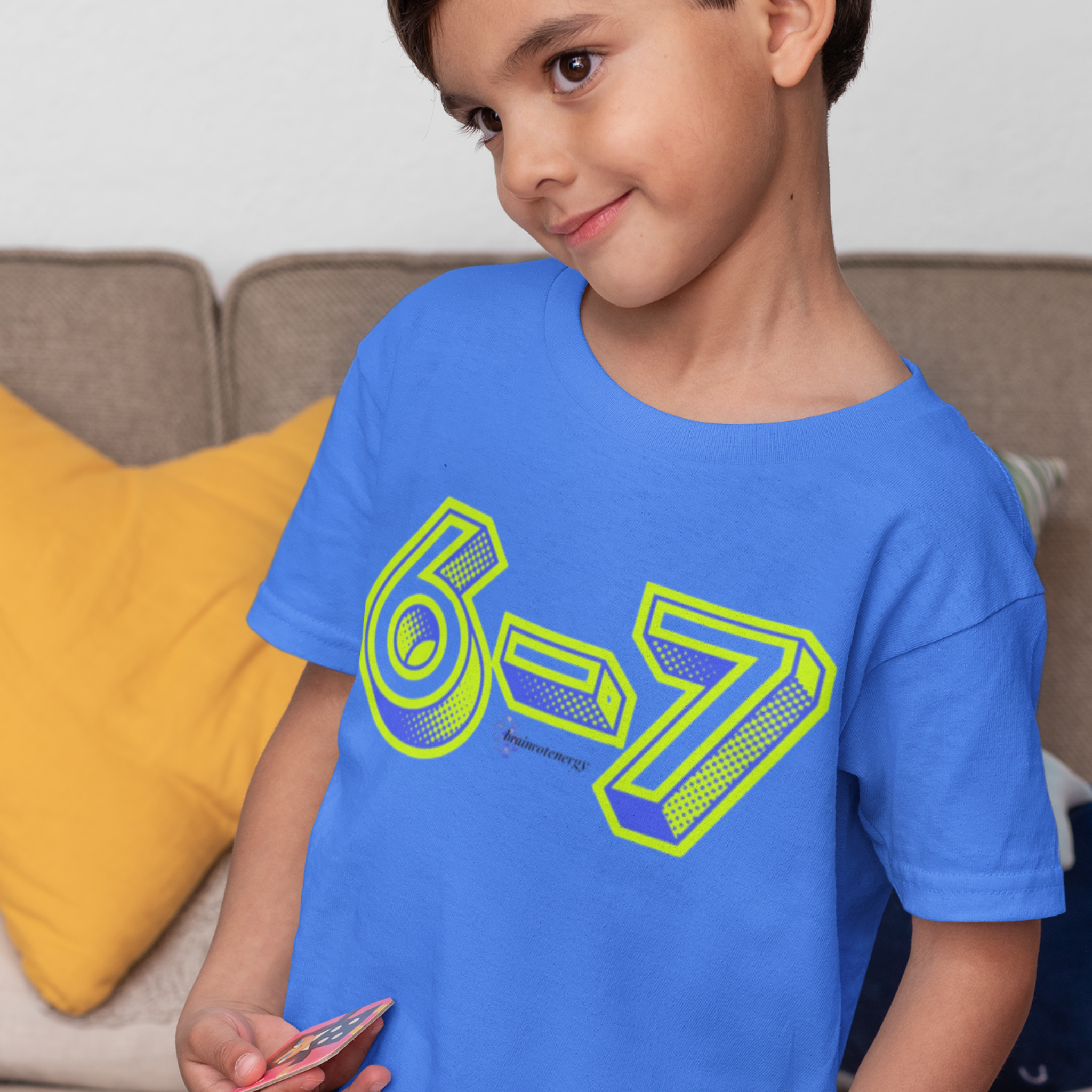 #BrainRotEnergy Youth Graphic Tee – Funny Meme T-Shirt | Poploom & Co